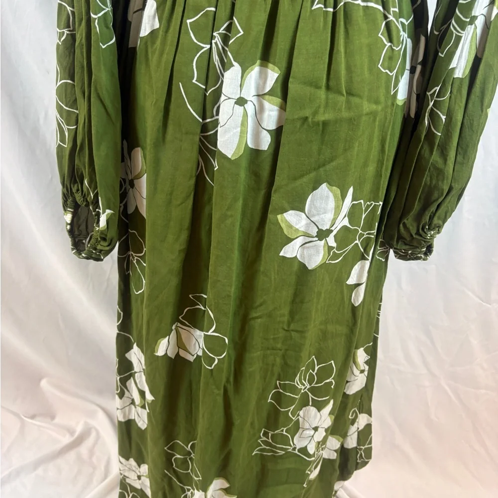 Billabong Green Floral Long Sleeve Dress - Picture 6 of 11